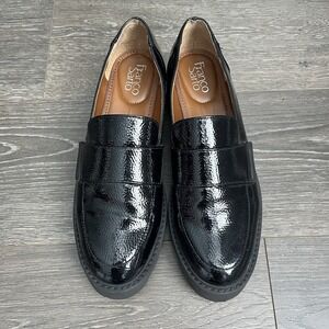 Franco Sarto Womens Brindy Platform Slip On Loafer Size 9.5 Lug Sole Chunky Heel